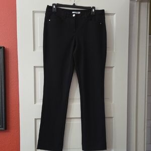 White House Black Market Classic Black Straight Leg Trousers